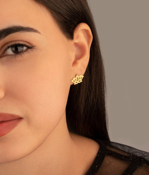 925 Sterling Silver Lotus Flower Earrings