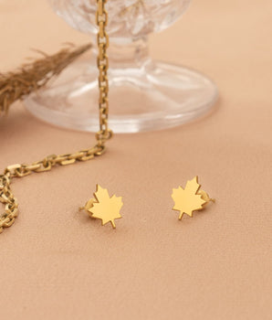 925 Sterling Silver Canadian Maple Leaf Earrings