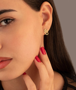925 Sterling Silver Guardian Angel Studs Earrings
