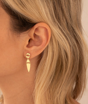 925 Sterling Silver Double Rank Earrings